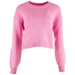 Juniors Bubble Mossy Pull Over Sweater