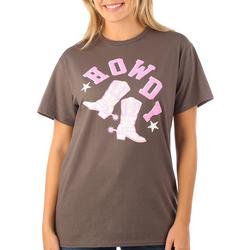 Juniors Howdy Boots T-shirt