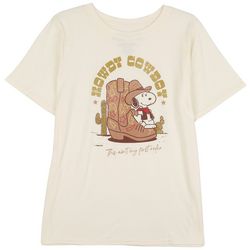 Messy Buns, Lazy Days Juniors Howdy Snoopy T-shirt