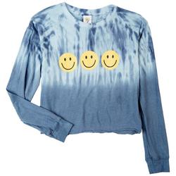Juniors Smiley Face Long Sleeve Top