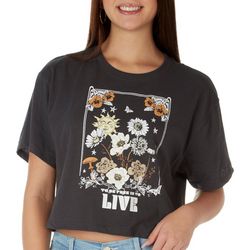 Belle Du Jour Juniors To Be Free Is To Live Cropped T-Shirt