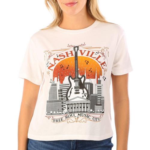 Free Kisses Juniors Free Soul Music City T-shirt