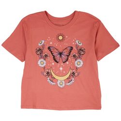 Rebellious One Juniors Butterfly Moon T-Shirt