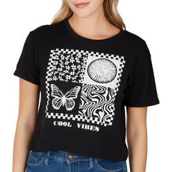 Juniors Cool Vibes Cropped Short Sleeve Tee