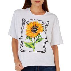 Rebellious One Juniors Sunflower Short Sleeve T-Shirt