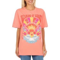 Juniors Dreaming Of Sunsets Short Sleeve Tee