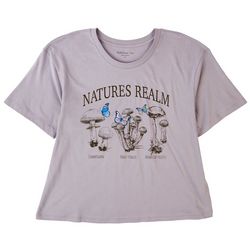 Rebellious One Juniors Mushroom Butterfly T-Shirt