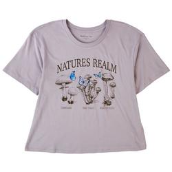 Juniors Mushroom Butterfly T-Shirt