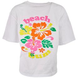 Day Break Juniors Beach Bum Hibiscus T-shirt