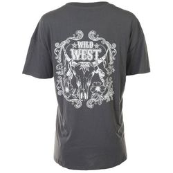 No Comment Wild West Cow Skull Short Sleeve Shirt