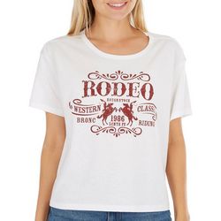 No Comment Juniors Rodeo Wester Graphic Short Sleeve Shirt