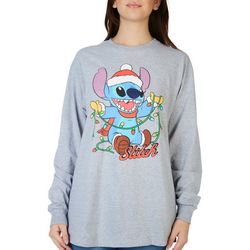 Disney Juniors Holiday Stitch Long Sleeve Top