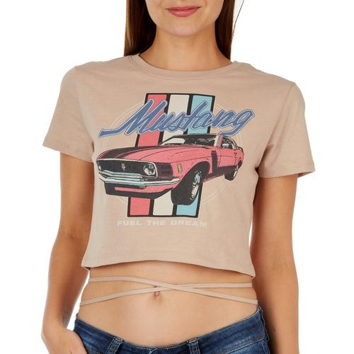 Ford Juniors Mustang Tie Front Short Sleeve T-Shirt