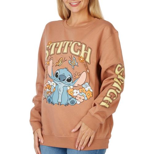 Disney Juniors Floral Stitch Long Sleeve Sweater
