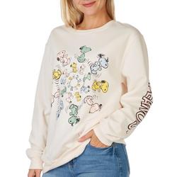 Juniors Spiral Snoopy Long Sleeve Pull Over