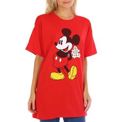 Juniors Mickey Mouse Screen Print T-Shirt