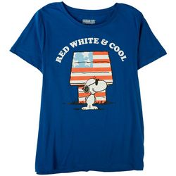 Peanuts Juniors Snoopy Red White & Cool Short Sleeve T-Shirt