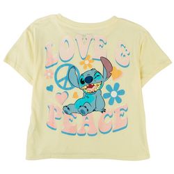 Disney Juniors Love Peace Stitch Short Sleeve T-Shirt