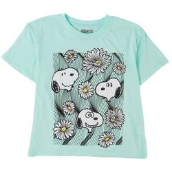 Juniors Snoopy Daisies Short Sleeve T-Shirt