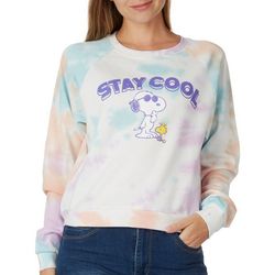Peanuts Juniors Stay Cool Tie Dye Crew Neck Sweater