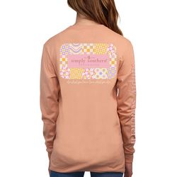 Simply Southern Juniors Patchwork Long Sleeve Tee