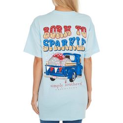 Simply Southern Juniors Born To Sparkle Short Sleeve Top