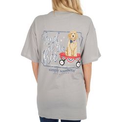 Simply Southern Juniors Land Of The Free Short Sleeve Top