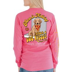 Simply Southern Juniors Pizza & Dog Kisses Long Sleeve Top