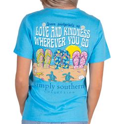 Simply Southern Juniors Love And Kindness Flip-Flops T-Shirt