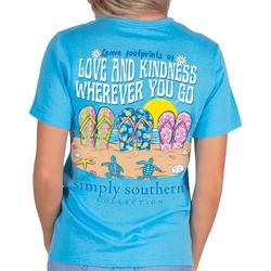Juniors Love And Kindness Flip-Flops T-Shirt