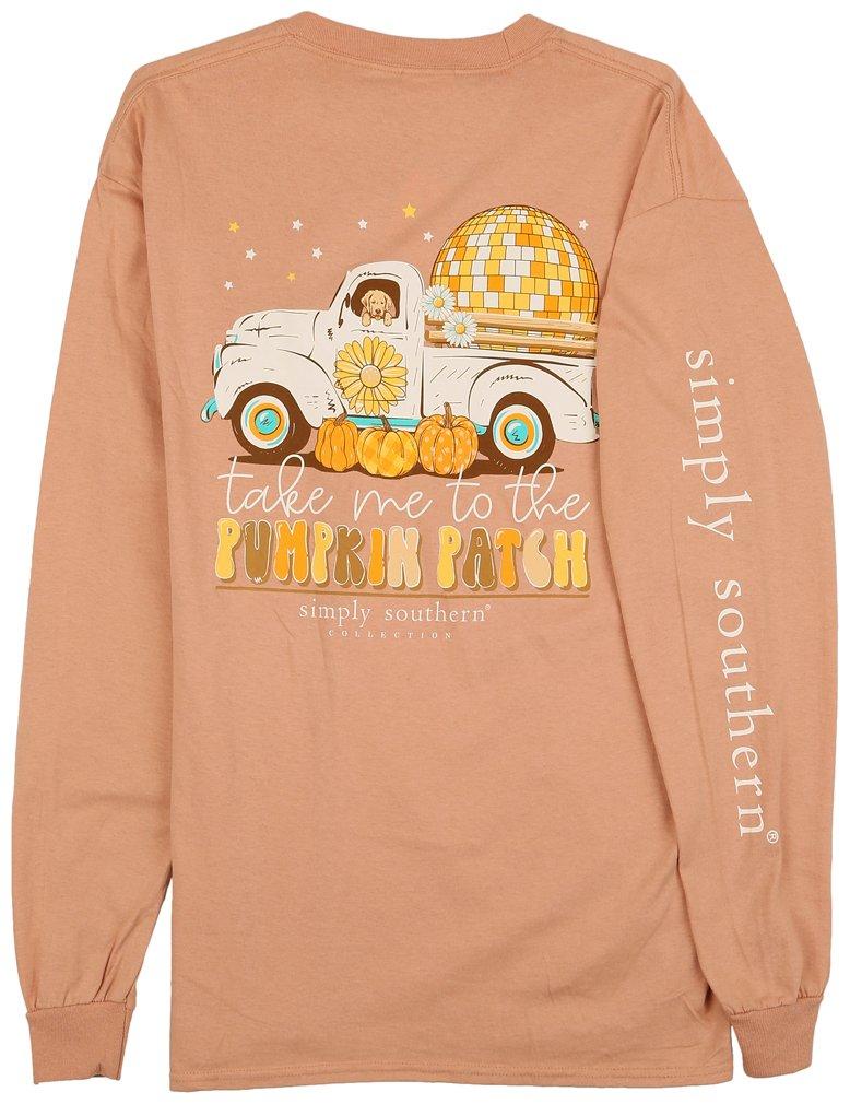 Juniors Simply Southern Fall Pumpkins Long Sleeve T-Shirt