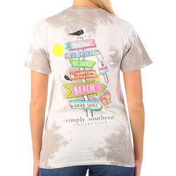 Simply Southern Juniors Beach Signs Short Sleeve Top