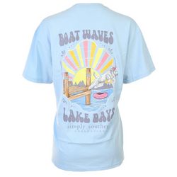 Simply Southern Juniors Boat Wave Lake Days Short Sleeve Top