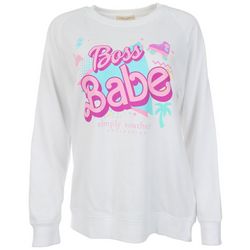 Simply Southern Juniors Boss Babe Lightweight Sweatshirt