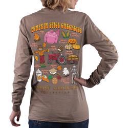 Juniors Pumpkin Spice Checklist Long Sleeve T-Shirt