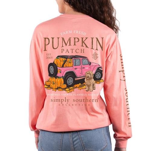 Juniors Pumpkin Patch Long Sleeve T-Shirt
