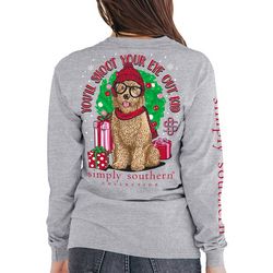 Juniors You'll Shoot Your Eye Out Xmas Dog Long Sleeve Tee