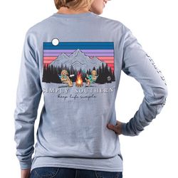 Juniors Mountain Dog Campers Long Sleeve T-Shirt