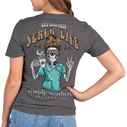 Simply Southern Juniors Skelton Scrub Life T-Shirt
