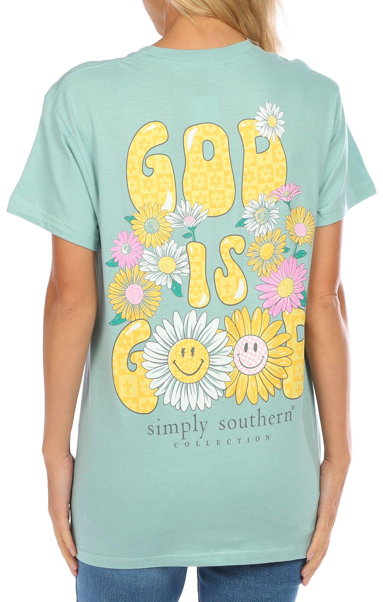Simply Southern Juniors God Is Good Short Sleeve Top
