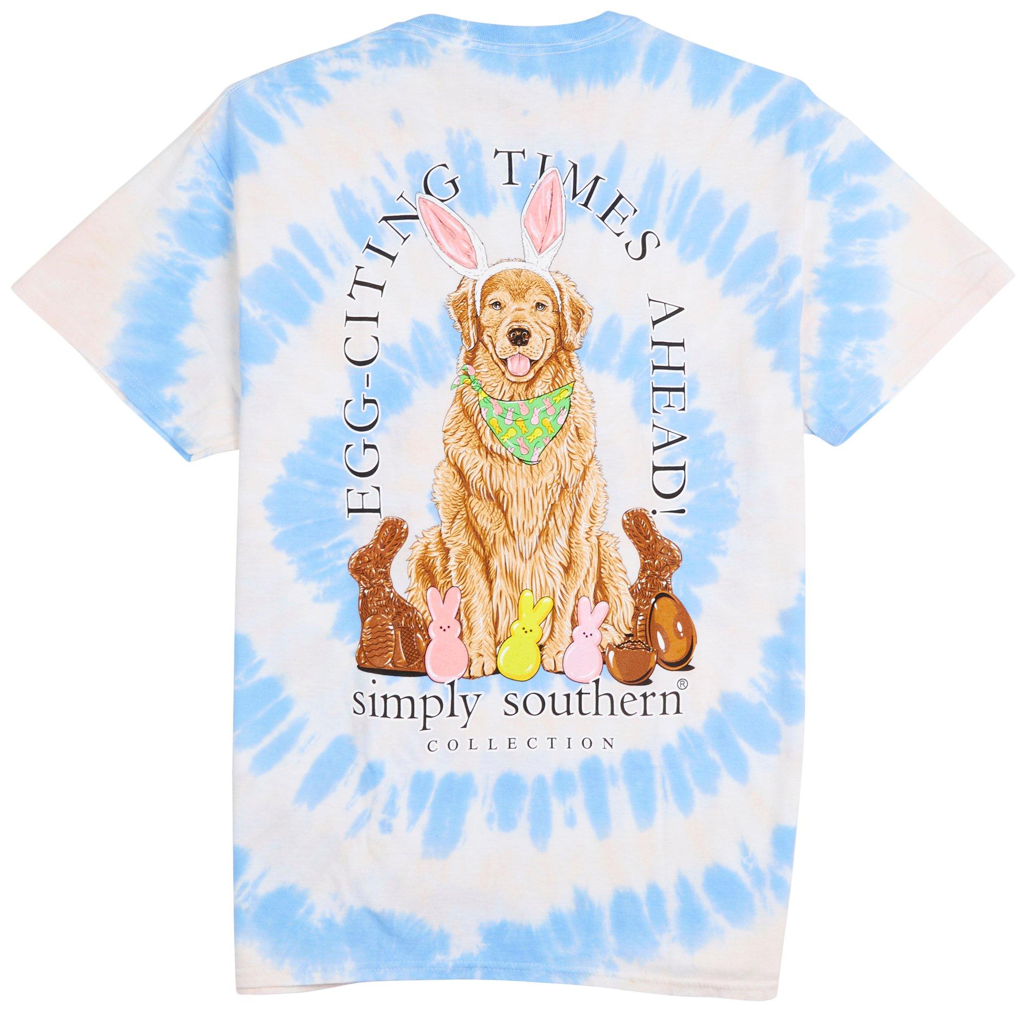 Simply Southern Juniors Easter Dog Short Sleeve Top