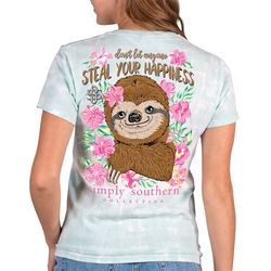 Simply Southern Juniors Steal Your Happiness Sloth Tee