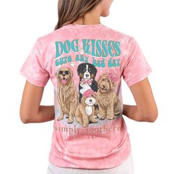 Simply Southern Juniors Dog Kisses Short Sleeve Top