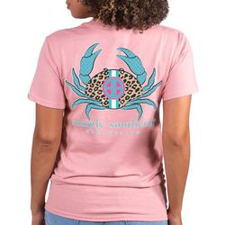 Simply Southern Juniors Leopard Crab Short Sleeve Top