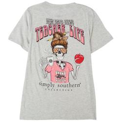 Juniors Skeleton Teacher Life T-Shirt