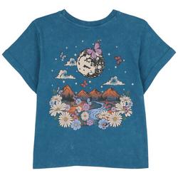 Juniors Floral Embroidered T-shirt