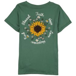 Messy Buns, Lazy Days Juniors Sunflower Inspirations T-shirt