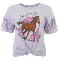 Juniors Horse & Roses T-Shirt