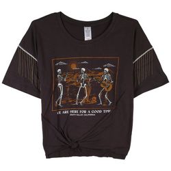 Juniors Skeleton Tassel T-Shirt