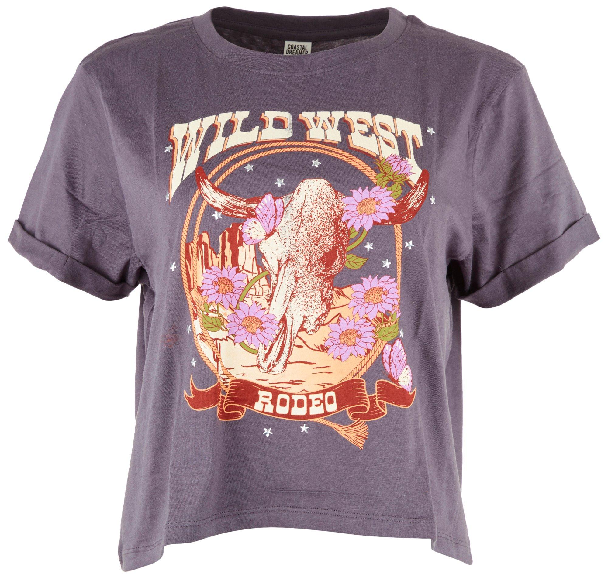 Coastal Dreamer Juniors Wild West Embroidered T-shirt